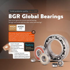 6010-2RS Bearing - Lubricated Chrome Steel Sealed Ball Bearing - 50x80x16mm Bearings with Rubber Seal, High RPM Support, High Quality