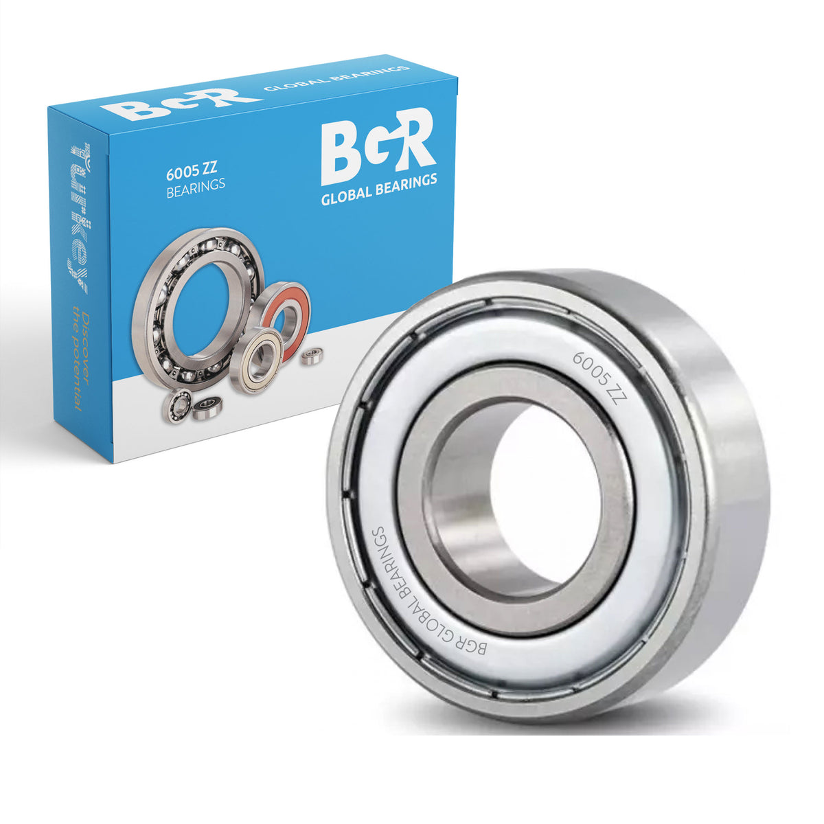 6005-ZZ Bearing - Lubricated Chrome Steel Sealed Ball Bearing - 25x47x12mm Bearings with Rubber Seal, High RPM Support, High Quality