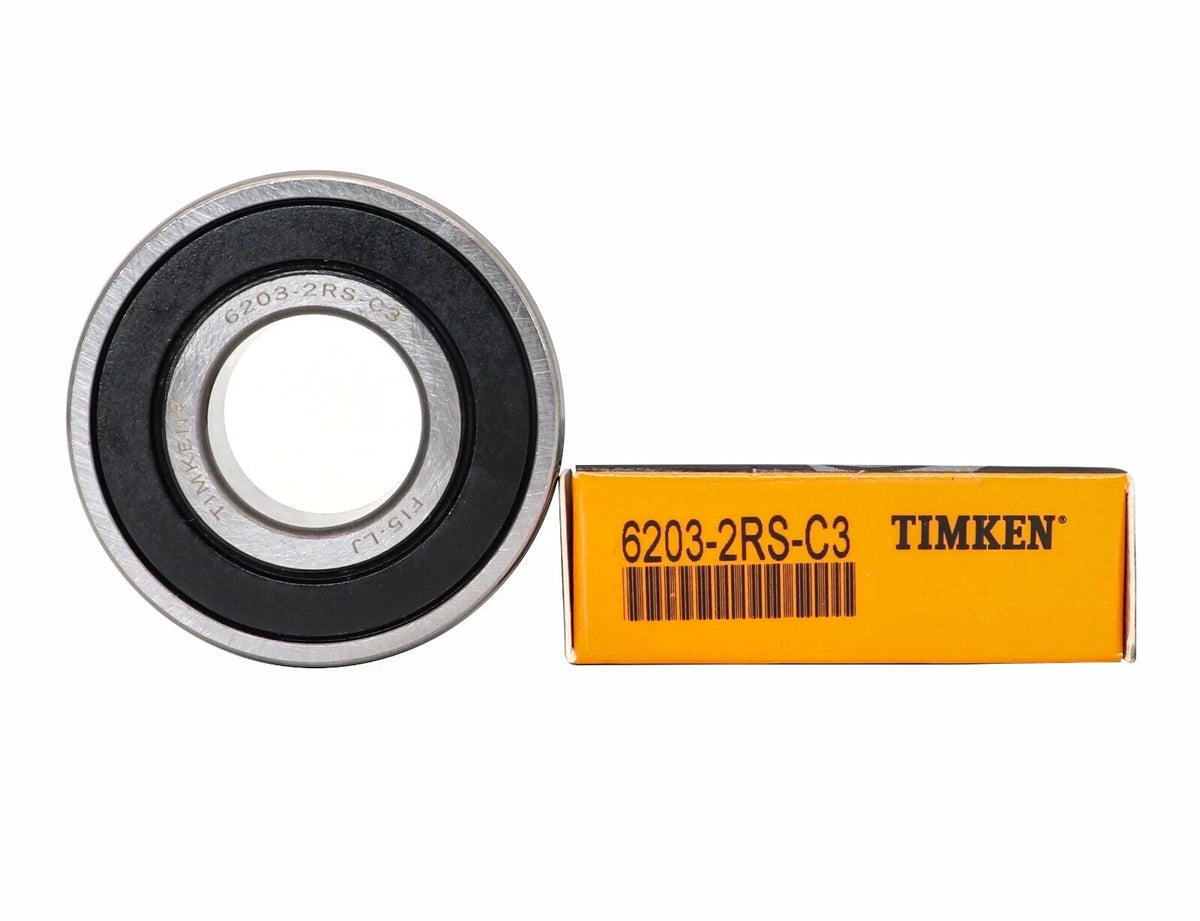 TIMKEN 6203-2RS-C3 Double Rubber Seal Ball Bearings 17x40x12mm 6203RS