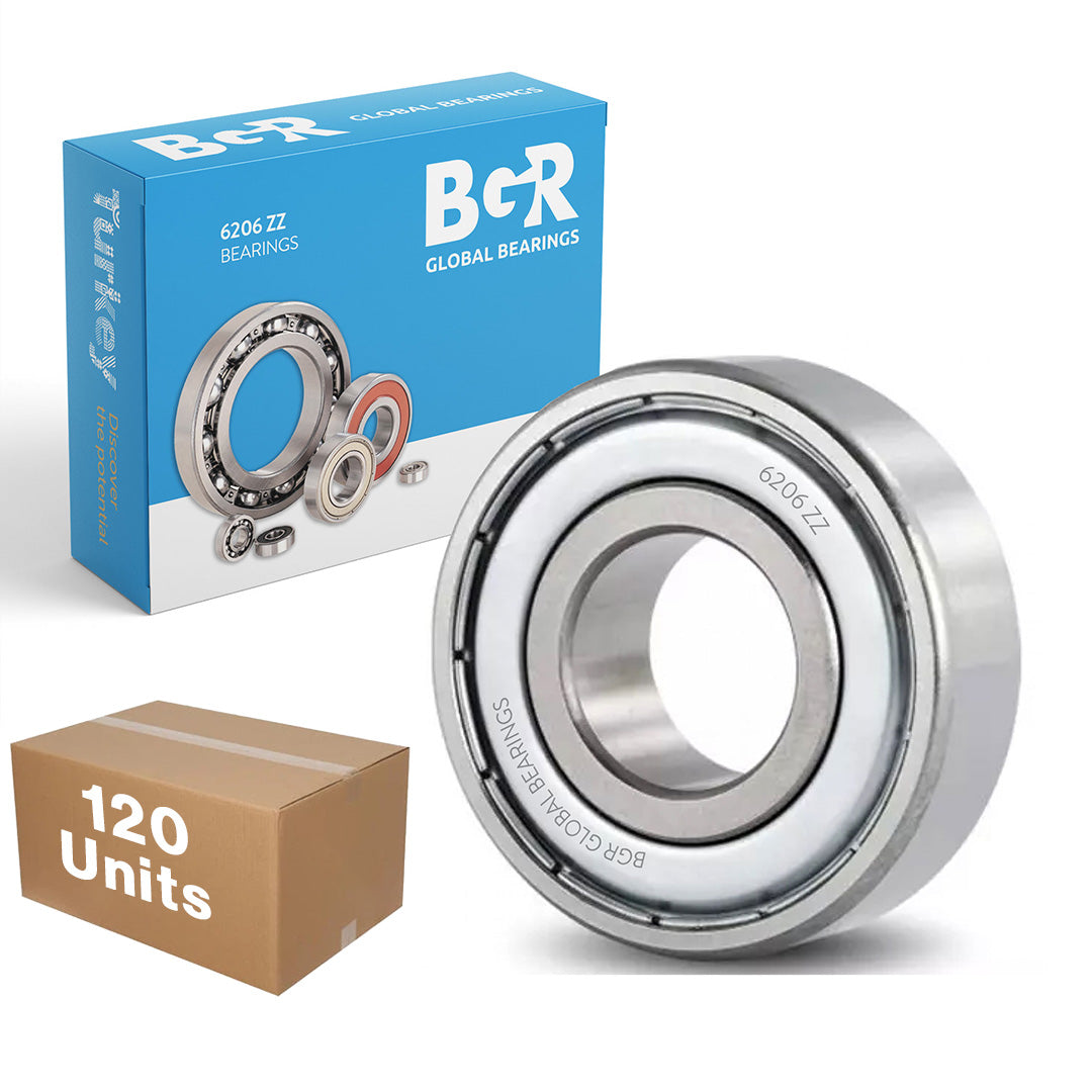 6206-ZZ Bearing Wholesale - Lubricated Chrome Steel Sealed Ball Bearing - 30x62x16mm Bearings with Rubber Seal, High RPM Support, High Quality