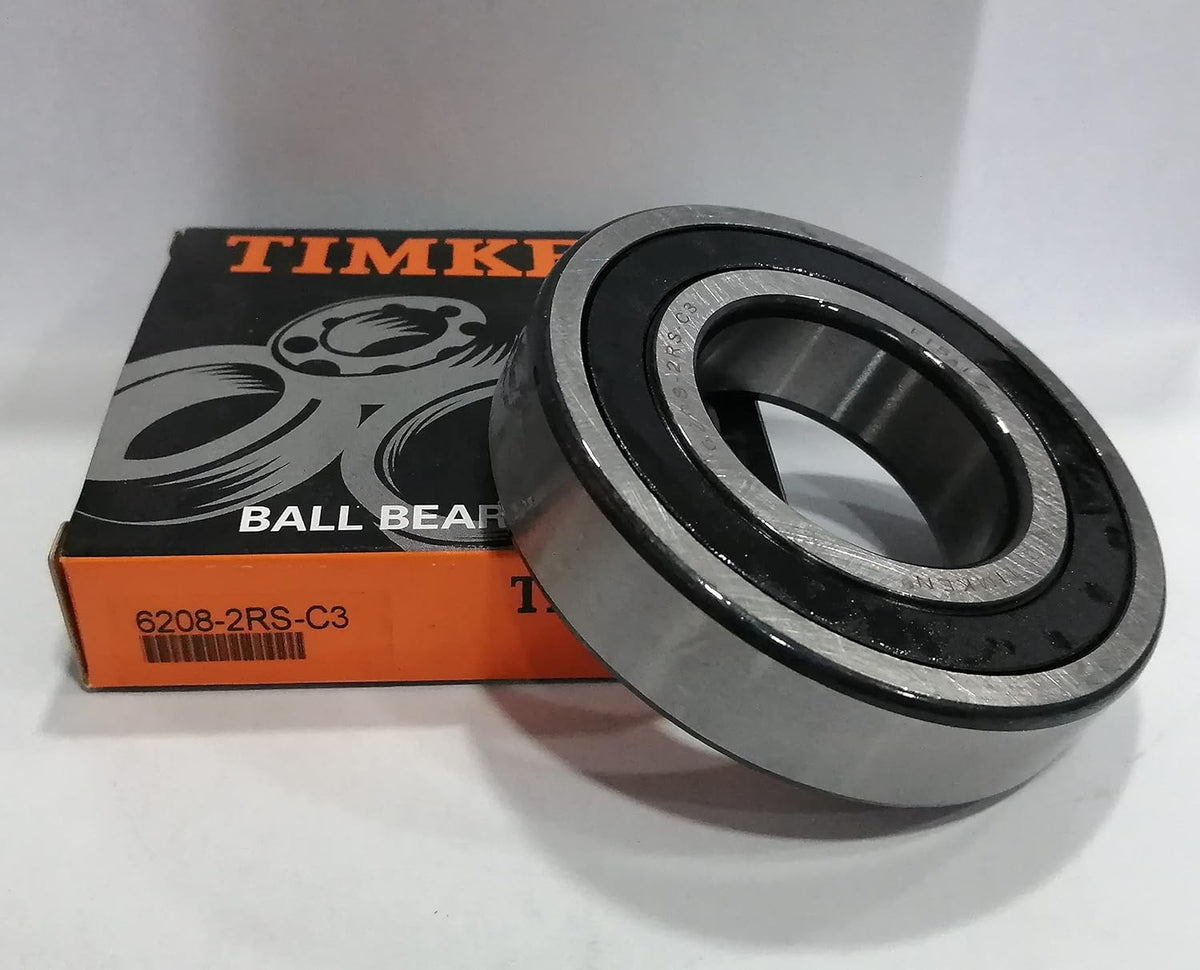 Timken 6208-2RS-C3 Deep Groove Ball Bearing, Nomenclature, Light, 40 mm Bore Diameter, Two Contact Seals, Loose Internal Clearance, 80 mm Diameter, 18 mm Width